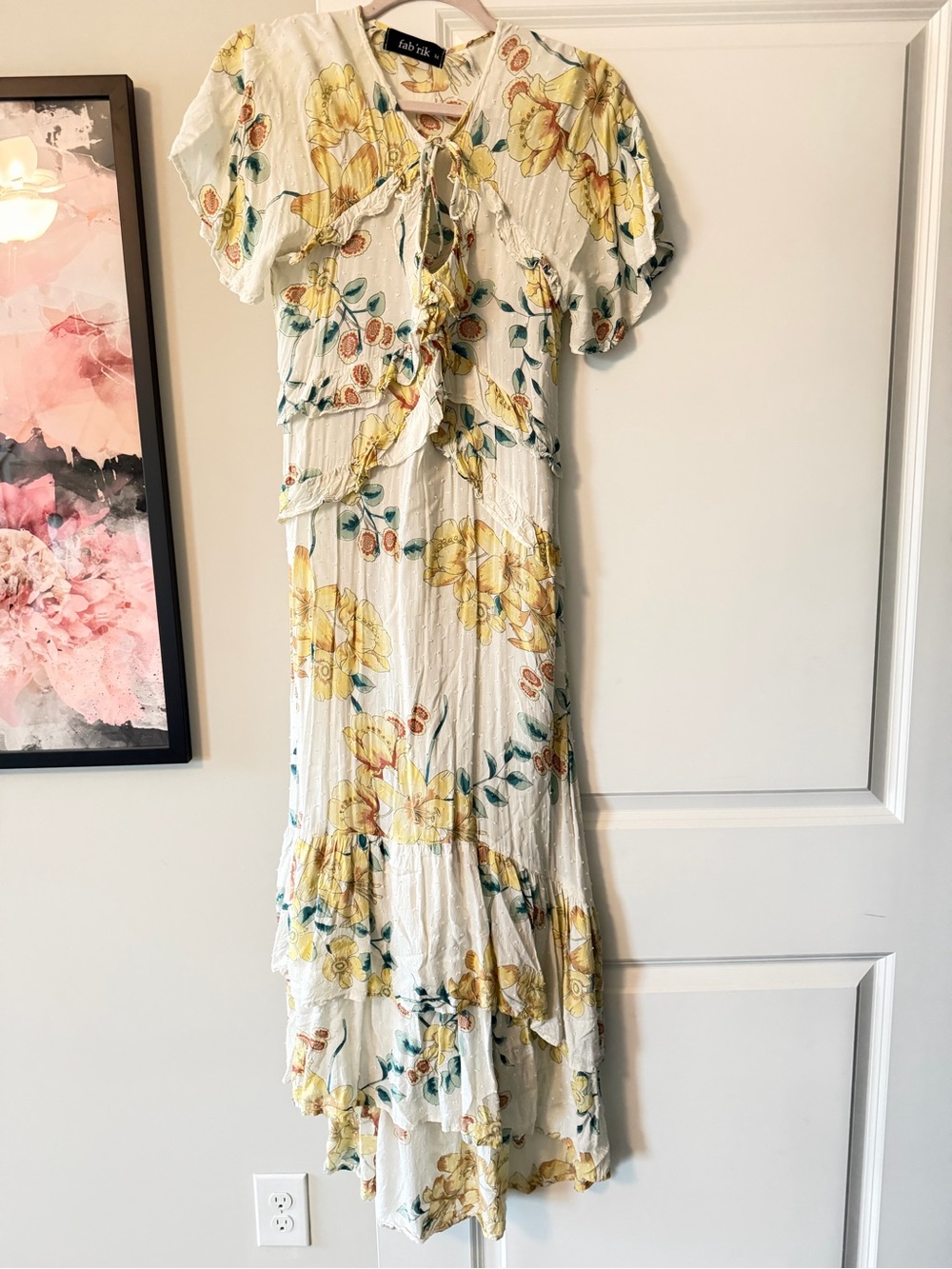 Fabrik Floral Maxi Dress, Size Medium